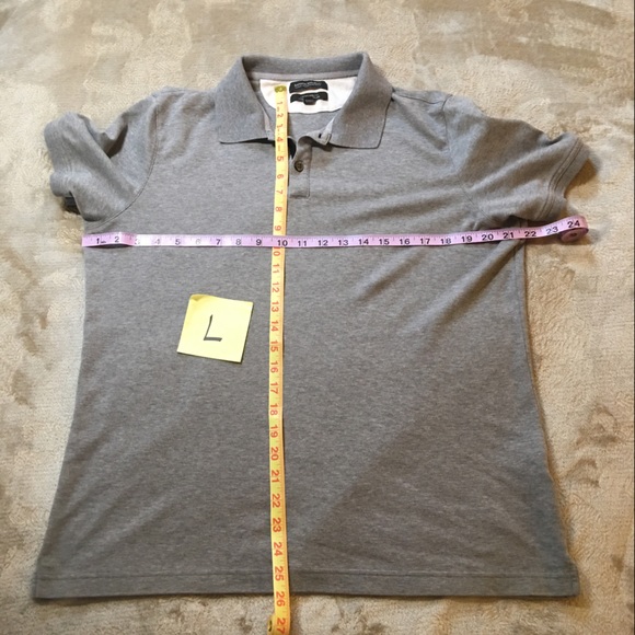 Banana Republic gray mens polo shirt Size L - Picture 9 of 9
